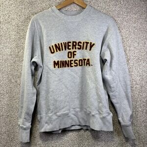 University Of Minnesota Sweatshirt Mens Large Gray NCAA Football Hillflint